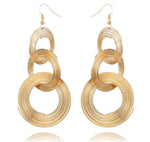 1 pair simple style geometric solid color plating inlay alloy rhinestones drop earrings