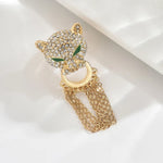 Retro Leopard Print Animal Ring For Stylish Looks Featuring Durable Alloy Material