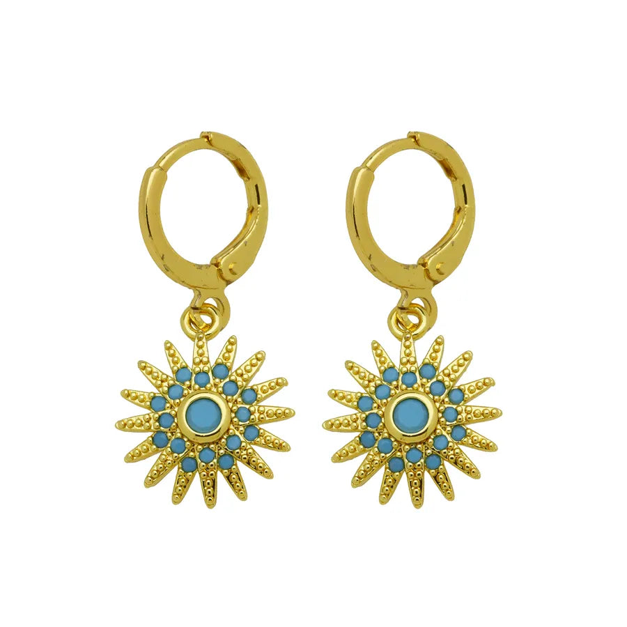 Heart Shape Earrings For Women Featuring Copper Ear Pins and Zircon Inlay