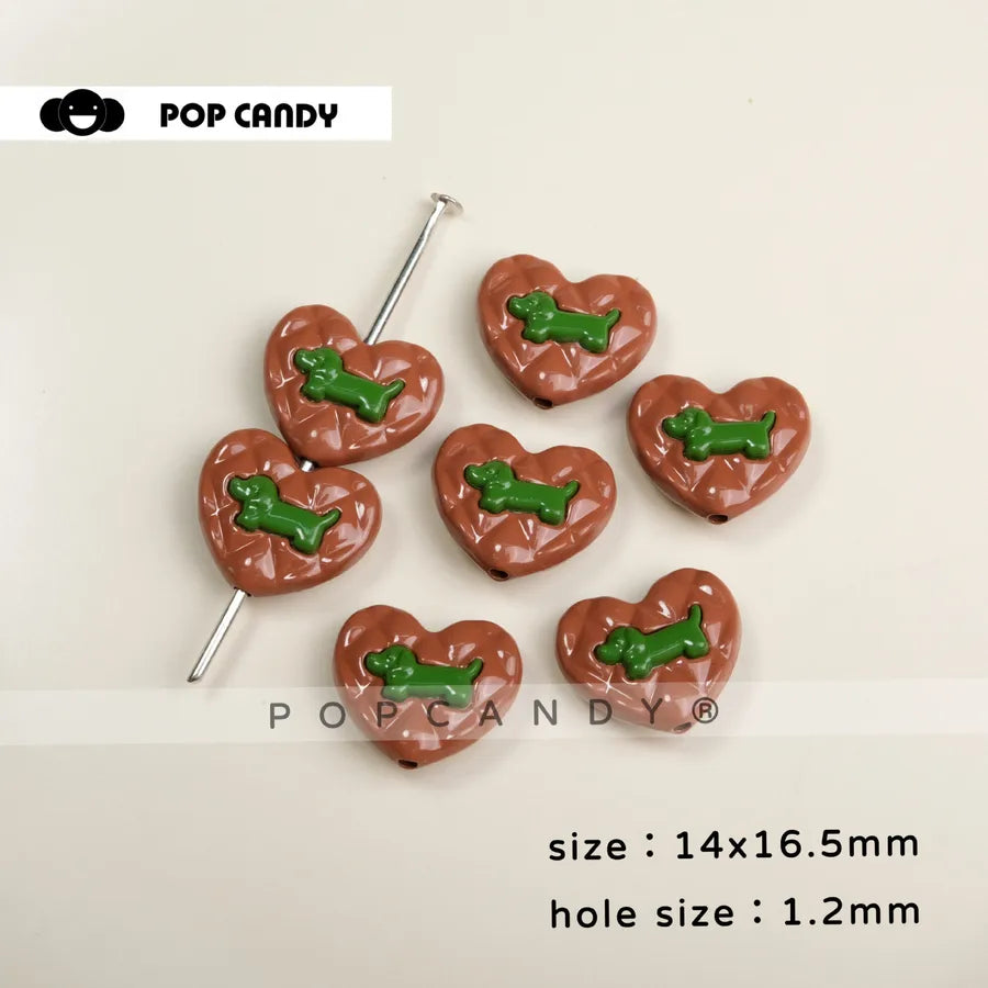 Heart Shape Alloy Beads for Jewelry Making, Handmade Craft Supplies for DIY Accessories
