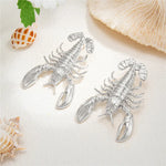 Three-dimensional Marine Style Animal Dangling Earrings for Women in Golden Color with KC Golden Plated Zinc Alloy