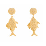 Fish Stud Earrings for Women Featuring Zinc Alloy with White K Electroplated and 304 Stainless Steel Ear Pins
