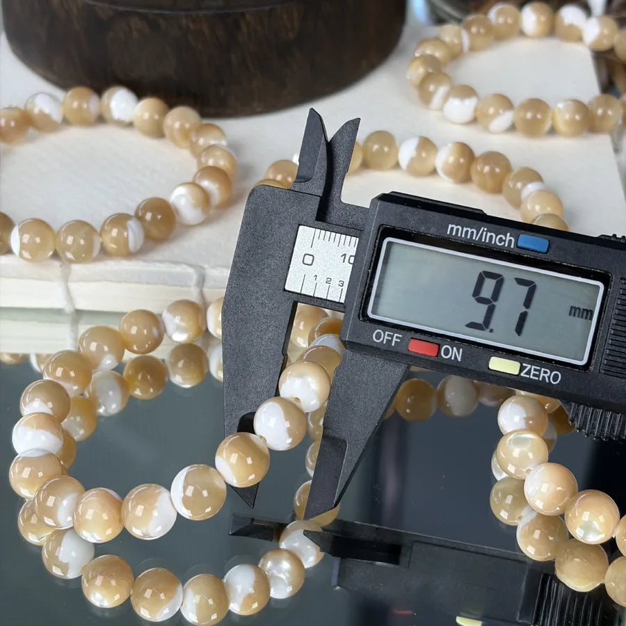 Handmade Freshwater Pearl Beads with Mother-of-pearl Shell Inlay, Ethnic Style DIY Jewelry Accessories