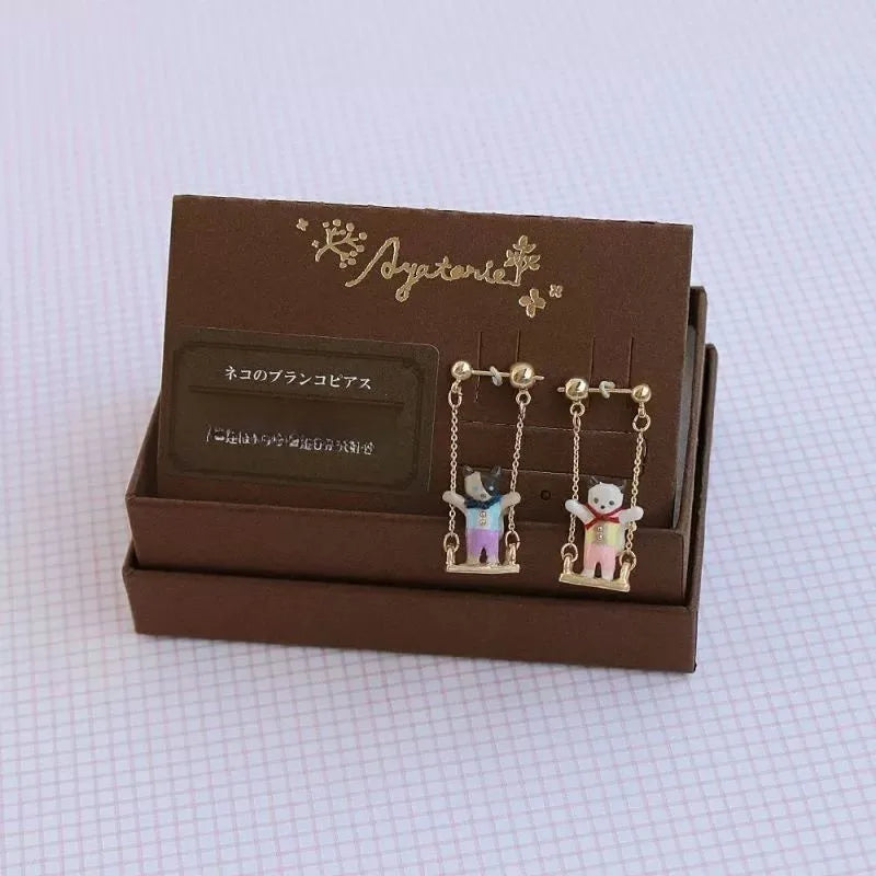 Cute Cat Earrings Made of Durable Alloy, Perfect for Everyday Wear and Gift Giving
