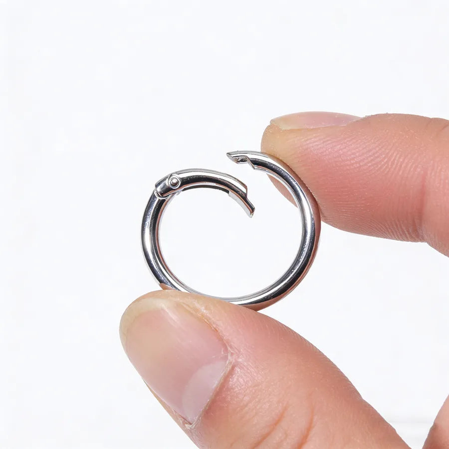 Alloy Circle Jump Ring with Stoving Varnish Finish, Sport Style Jewelry Accessory in Colour