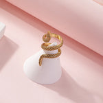 Punk Men's Snake Ring For Style Featuring Electroplated Alloy Design