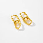 Casual Simple Style Geometric Copper Drop Earrings 1 Pair