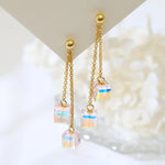 Acrylic Multi Charms Earring Findings with Crystal Inlay, Featuring Crystal Pattern for Commute Style Jewelry Accessories