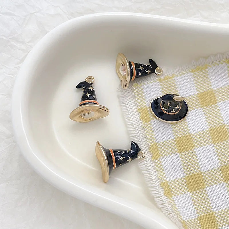 Handmade Alloy Star Pendant with Stoving Varnish, 1 PCS/Package, Perfect Halloween Jewelry Accessory