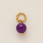 New Stainless Steel Birthstone Pendant DIY Accessories Furnace Vacuum Electroplating 18K Gold Color Retention for Women
