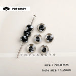 Handmade Polka Dots Glass Beads for Jewelry Making Featuring Glass Bead Inlay in Colour