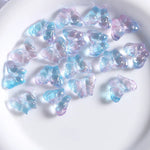 10 PCS Glass Butterfly Beads for Jewelry Making in Light Blue, Perfect for DIY Accessories