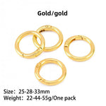 Electroplated Alloy Open Jump Rings with Gold Spring Ring Trigger Clasp Closure, Original Design Jewelry Accessories