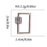 1 Piece 25*14mm 28*15mm 31mm Copper Zircon Geometric Heart Shape Pendant