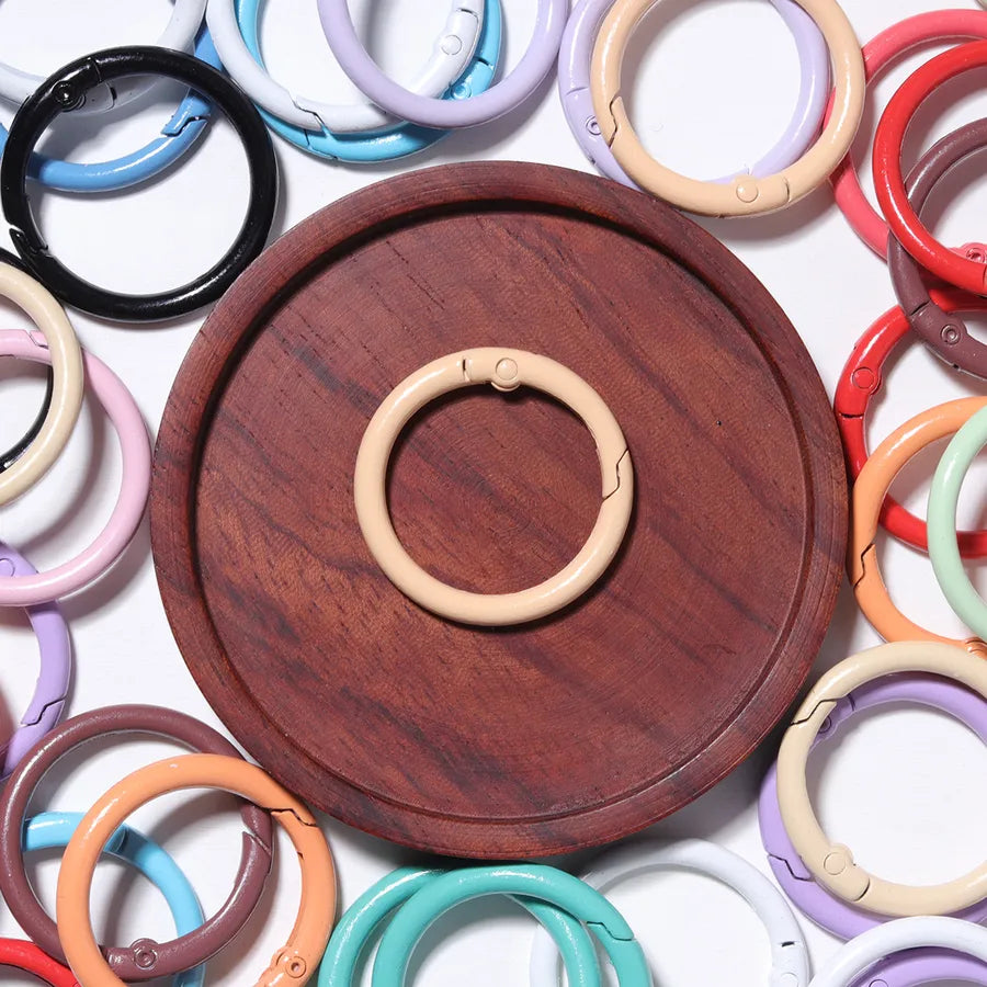 Alloy Circle Jump Ring with Stoving Varnish Finish, Sport Style Jewelry Accessory in Colour