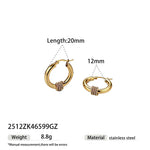 Geometric Earrings for Women, Waterproof Non Tarnish 304 Stainless Steel with 18K Real Gold PVD Coated Plating, 0.03µm-0.05µm Thickness