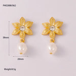 925 Silver Pearl Earrings Women's Long Vintage Irregular Baroque Design Geometric Pattern Polished Surface Elegant And Glorious
