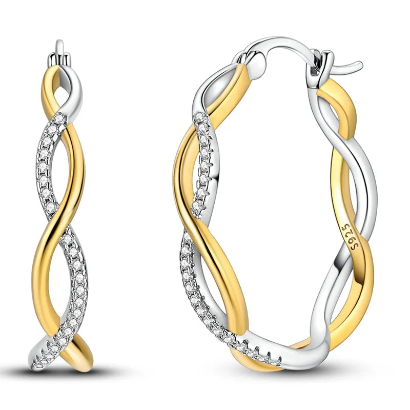 Geometric Enamel Earrings for Women, Copper with 24K Real Gold Electroplated and Zircon Inlay
