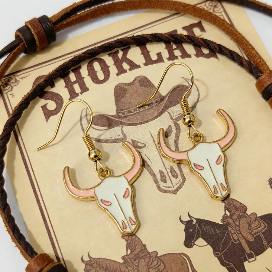 Unisex Animal Pattern Jewelry Set in Iron Featuring Enamel Craftsmanship with Cable Chain Design