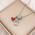 Black Four Leaf Clover Necklace Simple High-End Luxury Niche Design High-End Feelings Accessories Titanium Steel And Copper