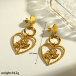 Sun Pattern Electroplated Stud Earrings for Women with 0.03µm PVD Coated 18K Real Gold Plated 304 Stainless Steel