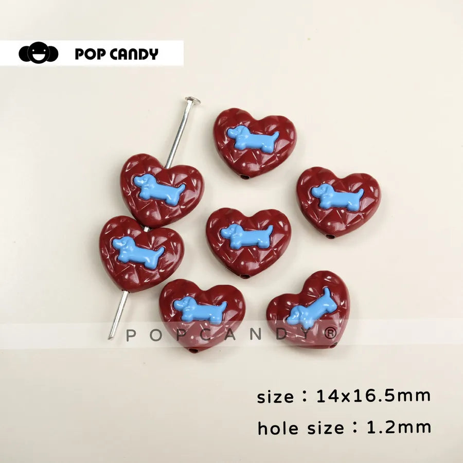 Heart Shape Alloy Beads for Jewelry Making, Handmade Craft Supplies for DIY Accessories