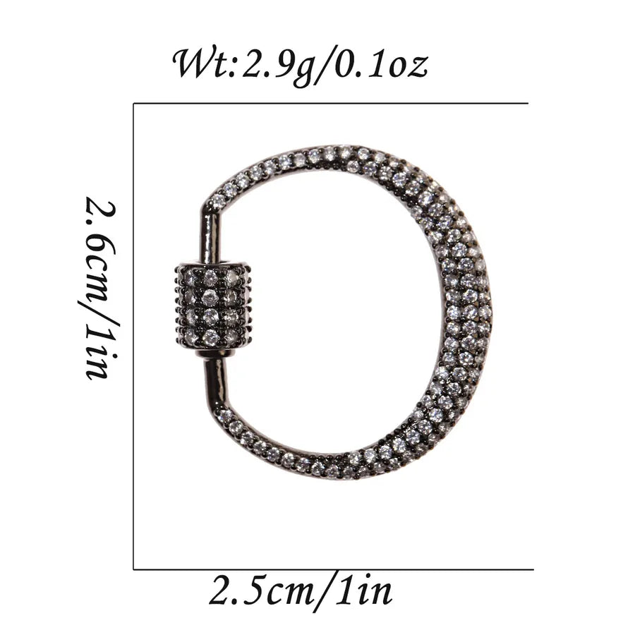 1 Piece 25*14mm 28*15mm 31mm Copper Zircon Geometric Heart Shape Pendant