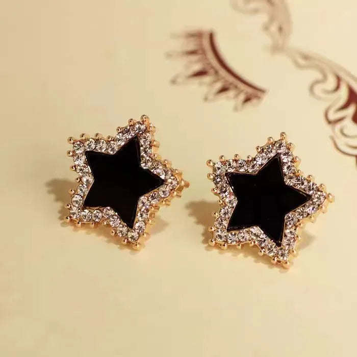 Sterling Silver Needle Earrings Light Luxury Minority High Sense Personalized Earrings Micro Inlaid Pearls Ear Studs Ins Style