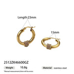 Geometric Earrings for Women, Waterproof Non Tarnish 304 Stainless Steel with 18K Real Gold PVD Coated Plating, 0.03µm-0.05µm Thickness
