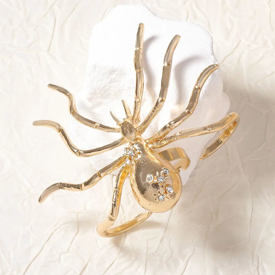 Spider Ring For Women Made of Alloy with Golden Plated Electroplated Finish and 0.03µm Thickness