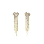 1 pair simple style geometric solid color plating inlay alloy rhinestones drop earrings