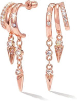 Luxurious Geometric Earrings with Real Gold Plated Finish and Copper Ear Pins Featuring Elegant Tassel Design