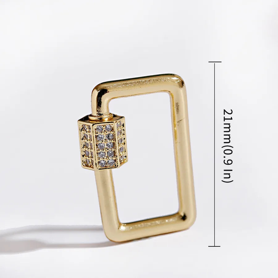 1 Piece 25*14mm 28*15mm 31mm Copper Zircon Geometric Heart Shape Pendant