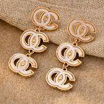 For Women Gold Plated Zinc Alloy Earrings Featuring Acrylic Inlay Jewelry Accessories