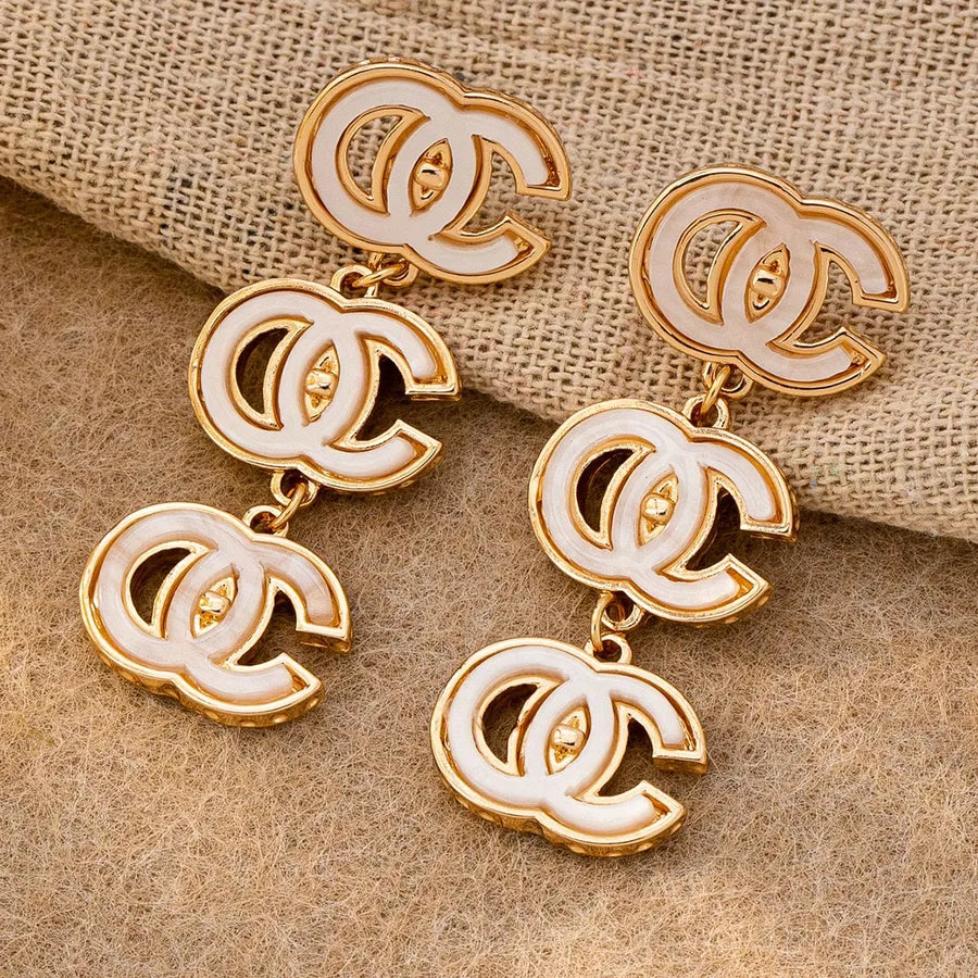 For Women Gold Plated Zinc Alloy Earrings Featuring Acrylic Inlay Jewelry Accessories