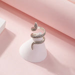 Punk Men's Snake Ring For Style Featuring Electroplated Alloy Design