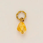 New Stainless Steel Birthstone Pendant DIY Accessories Furnace Vacuum Electroplating 18K Gold Color Retention for Women