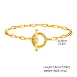 Wholesale Jewelry IG Style Flower 201 Stainless Steel Copper Zircon 18K Gold Plated Bracelets