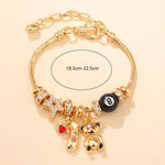 Pan's DIY Blue Devil's Eye Glass Inlaid Diamond Star Bracelet Exquisite Matching Trendy Personality Bracelet Wholesale