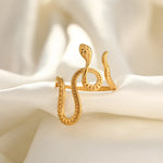 Adjustable Butterfly Knot Hollow Out Stainless Steel Ring Unique Style Geometric Pattern Women's Fashionable Open Ring