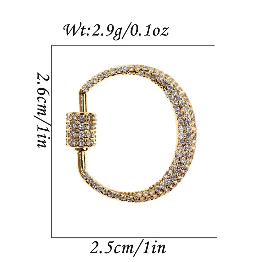 1 Piece 25*14mm 28*15mm 31mm Copper Zircon Geometric Heart Shape Pendant