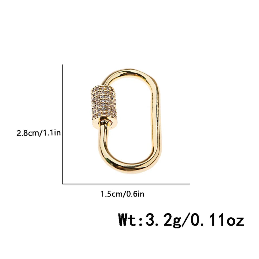 1 Piece 25*14mm 28*15mm 31mm Copper Zircon Geometric Heart Shape Pendant