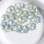 10 PCS Glass Butterfly Beads for Jewelry Making in Light Blue, Perfect for DIY Accessories