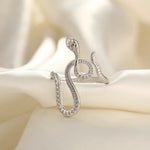 Adjustable Butterfly Knot Hollow Out Stainless Steel Ring Unique Style Geometric Pattern Women's Fashionable Open Ring