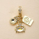Multicolor Pendant in Copper with 18K Real Gold Plated 0.03µm Thickness Featuring Novelty Style
