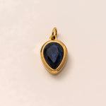 Style Colorful Stainless Steel Birthstone Pendant Women's DIY Necklace Accessories Twelve Birthstones 18K Gold Plated