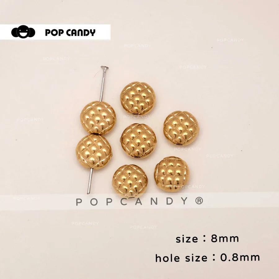 Handmade Resin Beads for Jewelry Making in Gold Color, Perfect for DIY Accessories