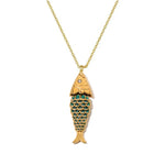 Simple Style Carp Enamel Necklace for Women in 304 Stainless Steel with Cable Chain
