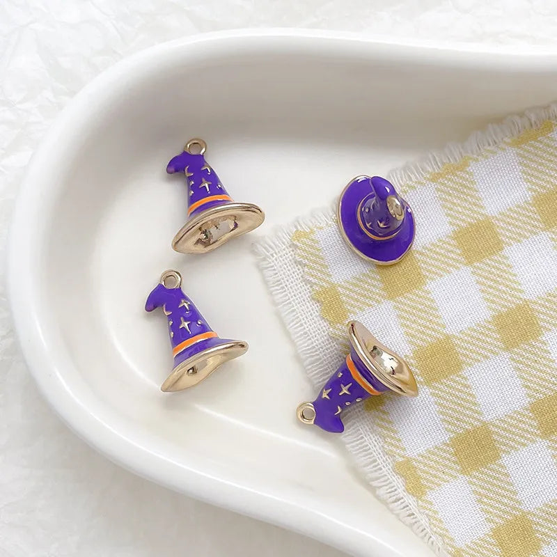 Handmade Alloy Star Pendant with Stoving Varnish, 1 PCS/Package, Perfect Halloween Jewelry Accessory