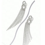 Sweet Unisex Tassel Earrings with Rhinestones in Zinc Alloy, Perfect for Wedding Season